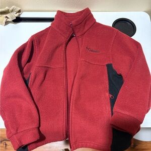 Columbia Kids Red and Black Fleece Jacket